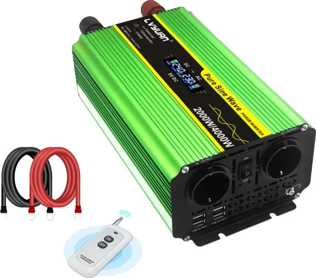 Onduleur onde sinusoïdale pure 24V 220V 4000W pour installation solaire