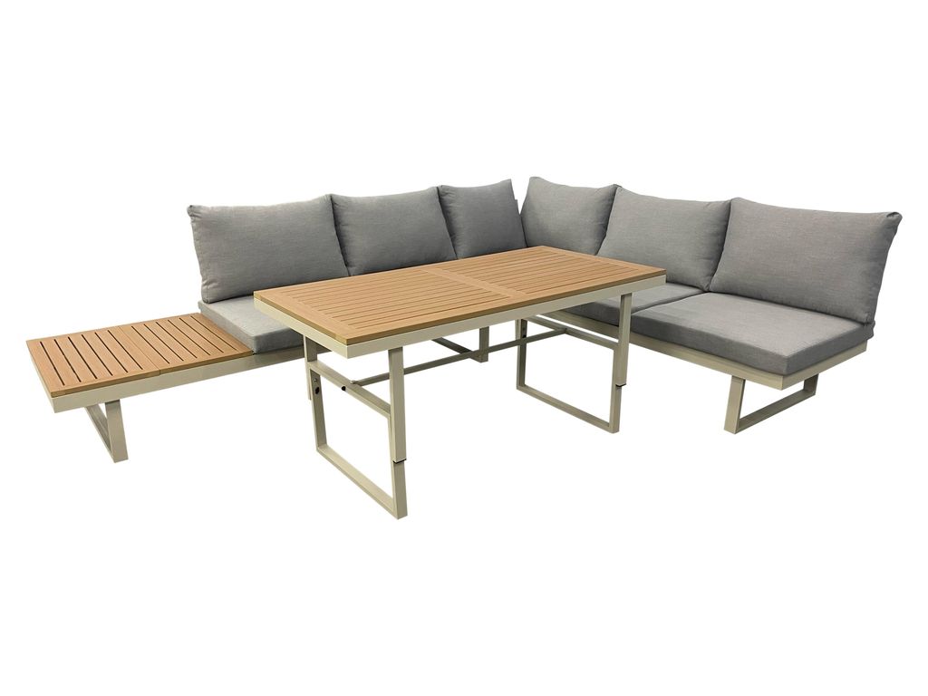 greemotion Gartenlounge-Set Lima Aluminium beige grau mit Produktbild 