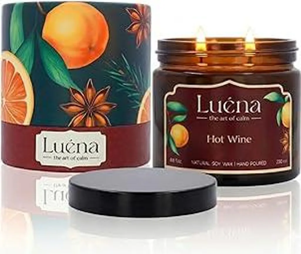 Luéna Hot Wine Candela Profumata Soia 250ml - Atmosfera Invernale