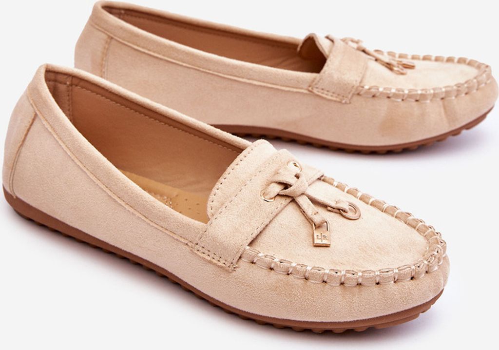Klassische Wildleder-Loafer Beige Good Time 37 Produktbild 6