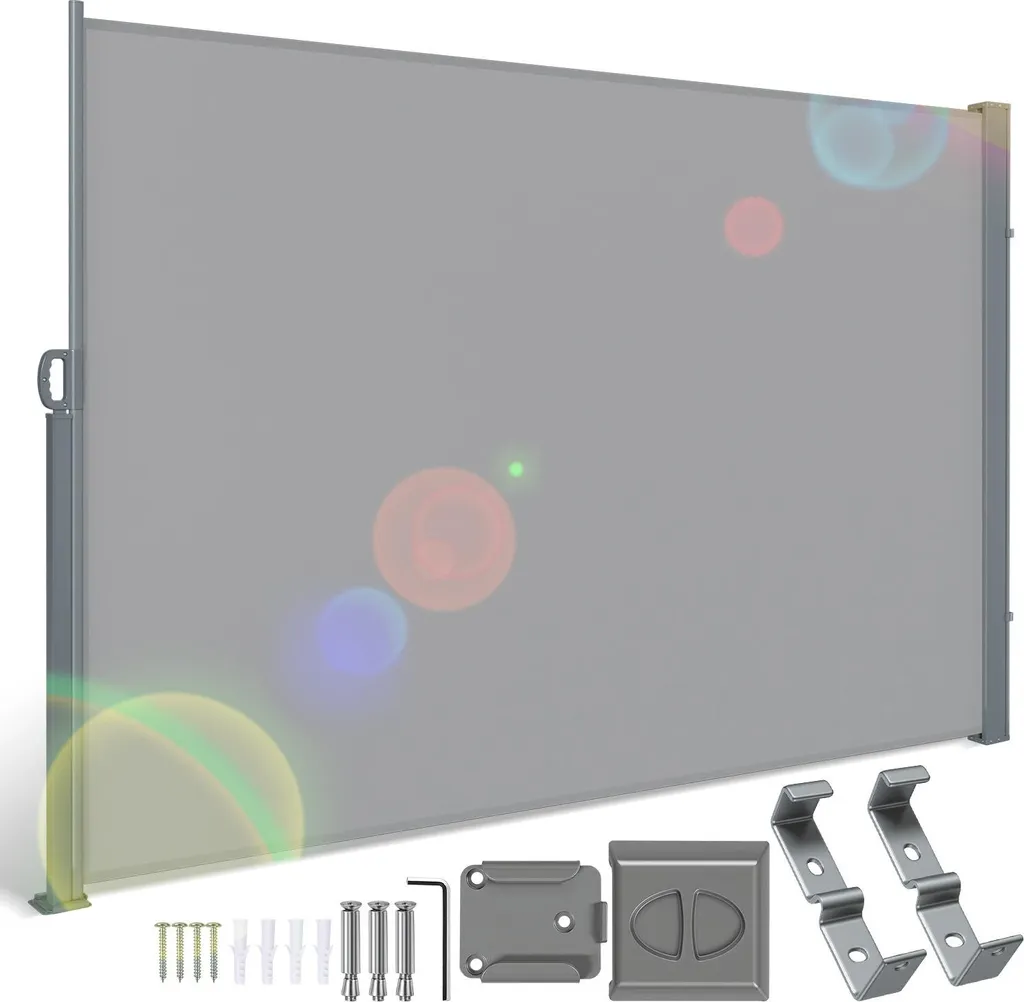 Tenda Laterale Izrielar 300x140 cm Grigio: Protezione Vista e Vento