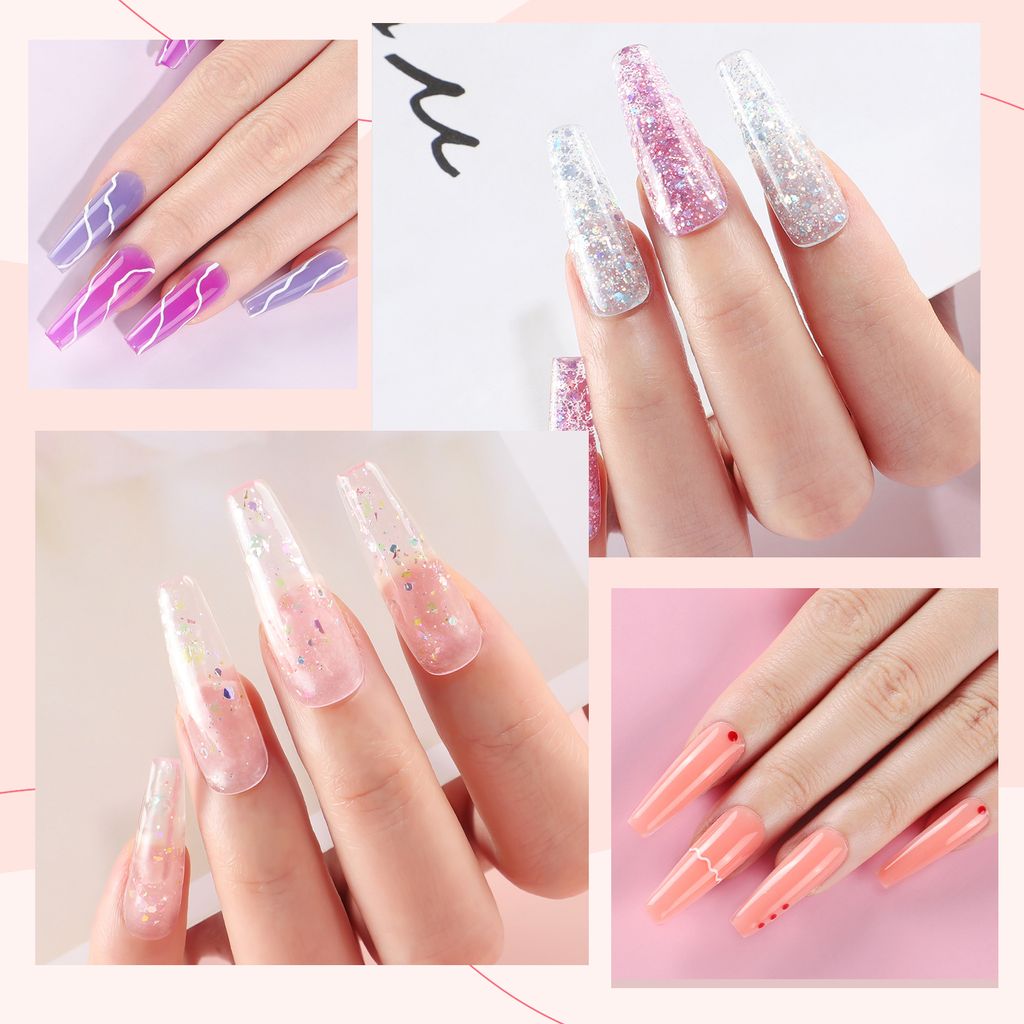 Poly Nagel Gel 15Pcs Poly Extension Gel Nägel Set mit UV Produktbild 7