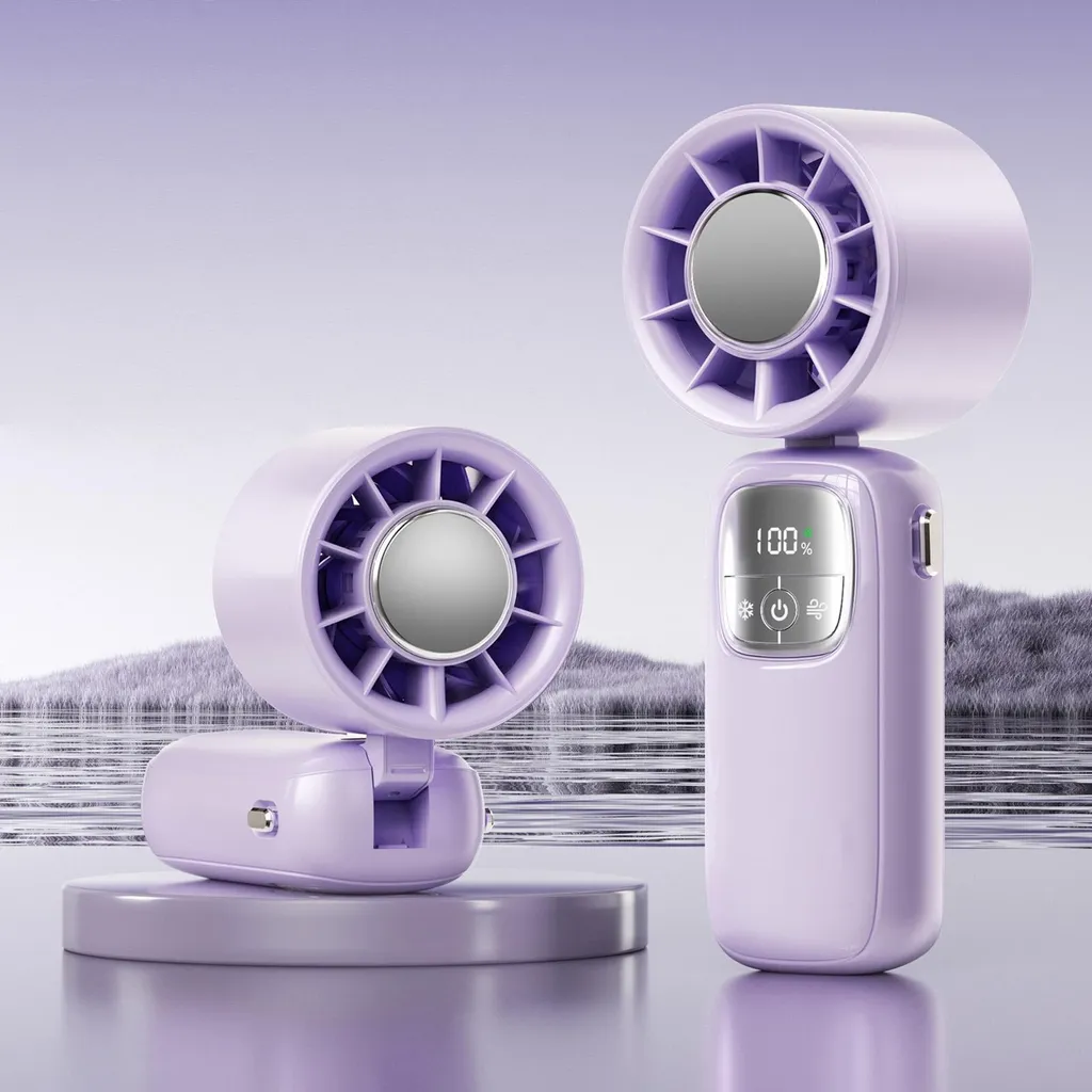 Mini Ventilatore da Collo Turbo 100 Marce LED: Raffreddamento USB - 2