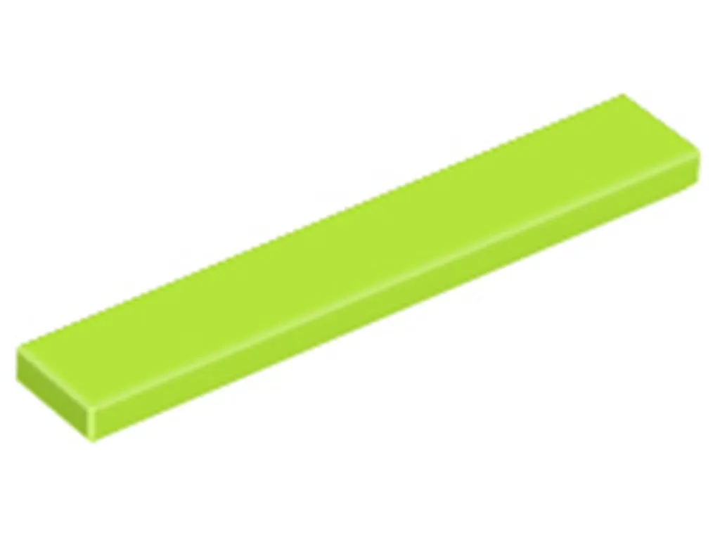 Briques de Finition Lego 1x6 Tuiles 6636 Lime - Vrac de 250 Éléments