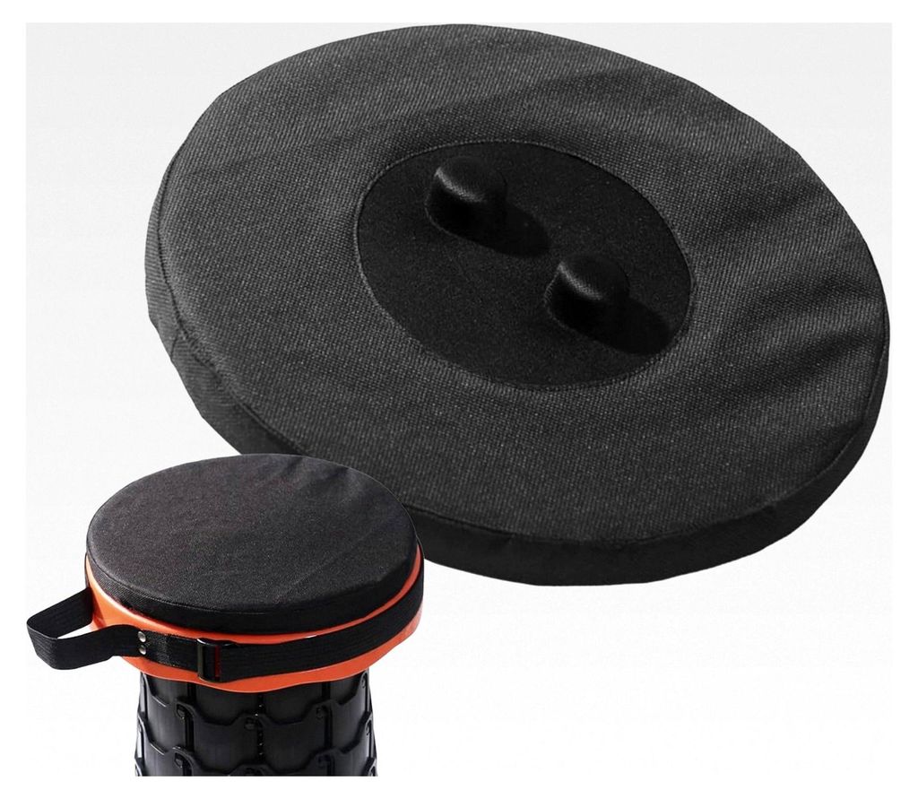 Teleskophocker Kissen, Dickes Sitzkissen für Teleskophocker, Klapphocker Stuhlpolster, Hocker Sitzkissen mit Gummiband