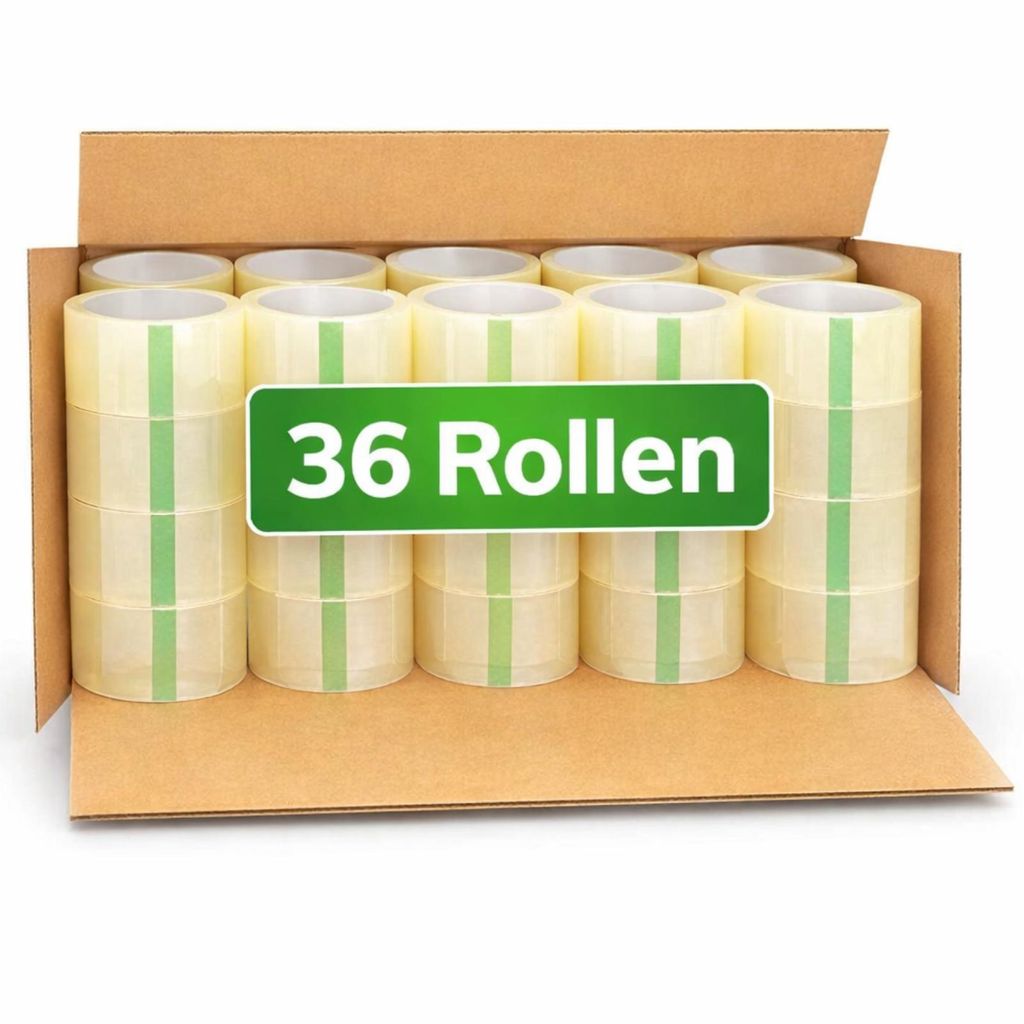 Paketklebeband Transparent 50 mm x 66 m 36 Rollen Produktbild 