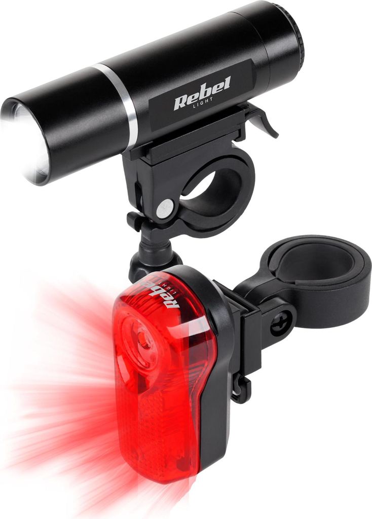 Fahrradbeleuchtung, Rücklicht, Frontlicht, Taschenlampe, Produktbild 
