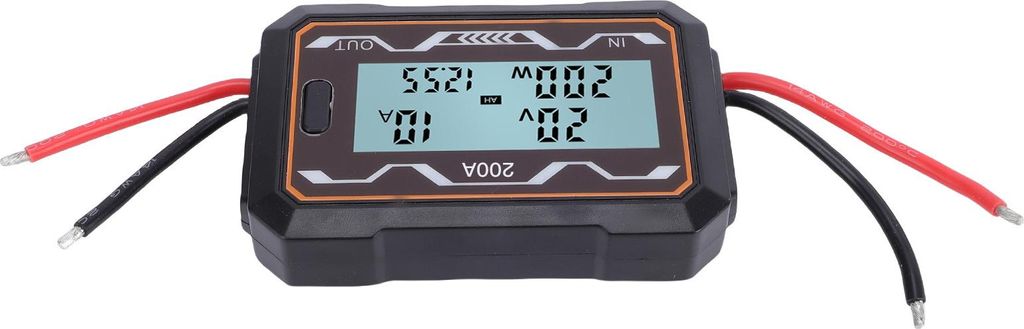 Wattmeter-Leistungsanalysator 200A Batterieverbrauchs-Leistungsdetektor mit hintergrundbeleuchtetem LCD-Bildschirm RC Solar Spannungs- und Strommesser