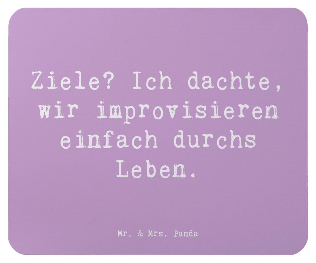 Mr. & Mrs. Panda Mouse Pad Spruch Lebensziele Improvisation Produktbild 