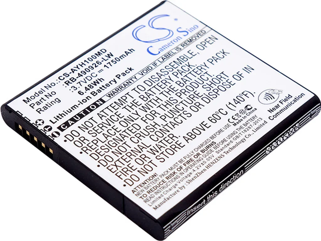 Batterie Techtek 1500mAh pour Ascom Myco SH1 et SH1-ABAA remplace 490926