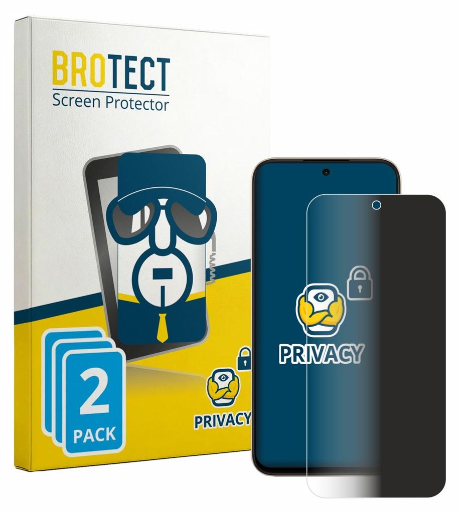 2x BROTECT Sichtschutzfolie für Oppo A6t 4G Anti-Spy Privacy Sichtschutz Blickschutz Folie Blaulicht-Schutz