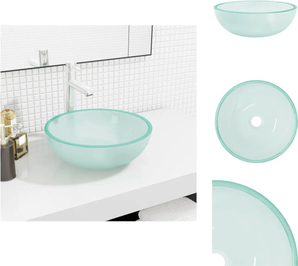 Lavabo Bagno 35x12 cm Vetro Temperato Opaco vidaXL - Robusto