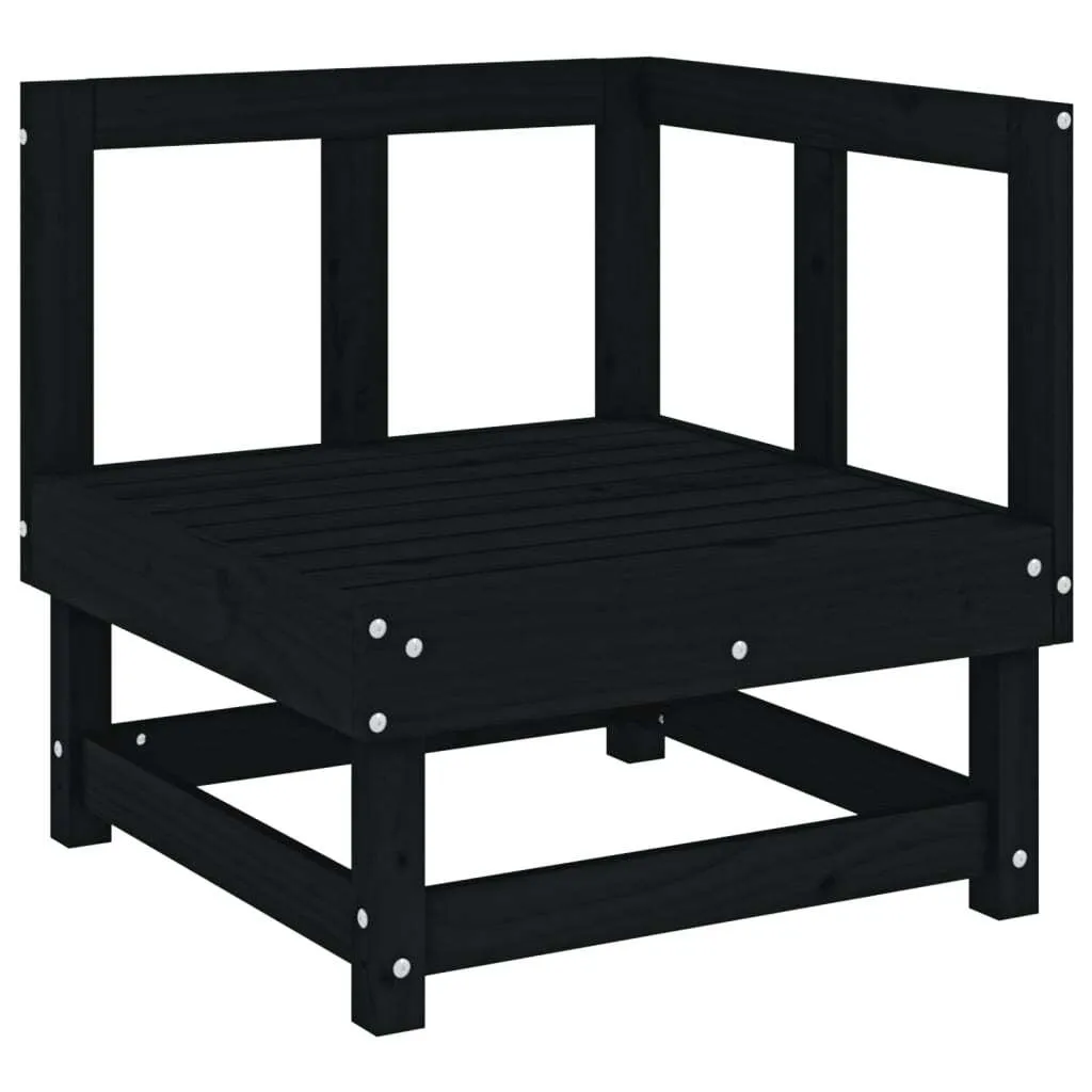 Divano Angolare Outdoor Pino Nero - Design Scandinavo in Legno