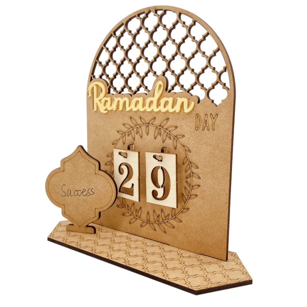 Ramadan Kalender aus Holz, Rustikaler 30 Tage