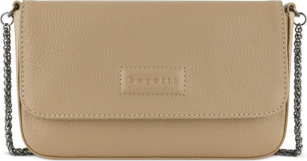 Petit sac bandoulière Elsa Bugatti marron clair avec porte-cartes chic