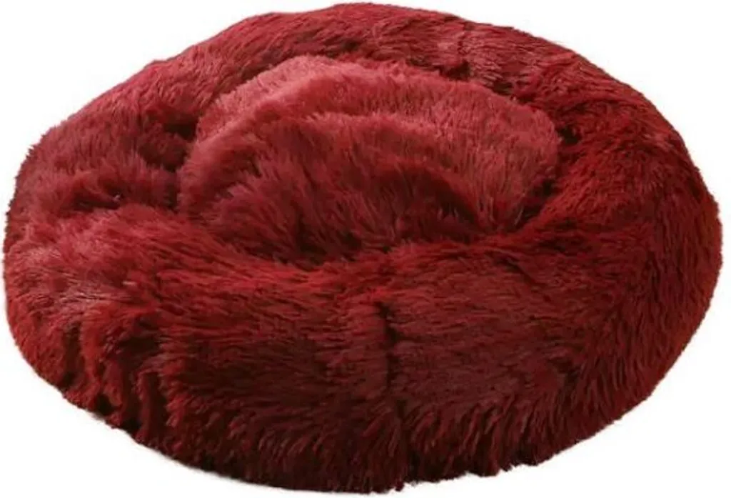 Lit double sans grincement Jenny Burgundy XL en bois massif durable