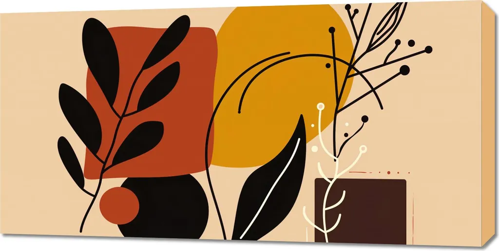 Tableau Image 100 x 50 cm Contours Chaleureux pour Salon Moderne