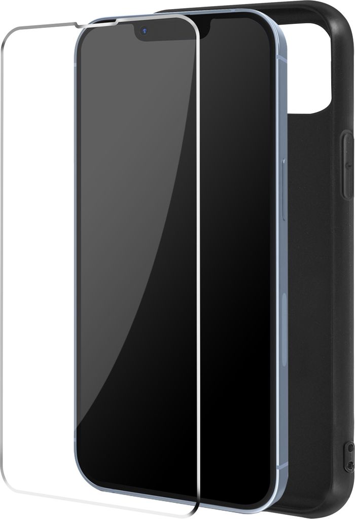 360 Grad Schutz-Set Apple iPhone 13 Pro Max: schwarze Hülle + Schutzfolie