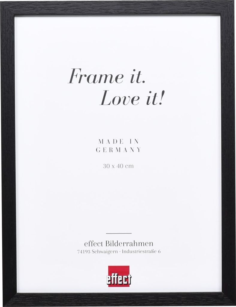 Fancy Holzrahmen Profil 33 schwarz 15x20 cm Museumsglas