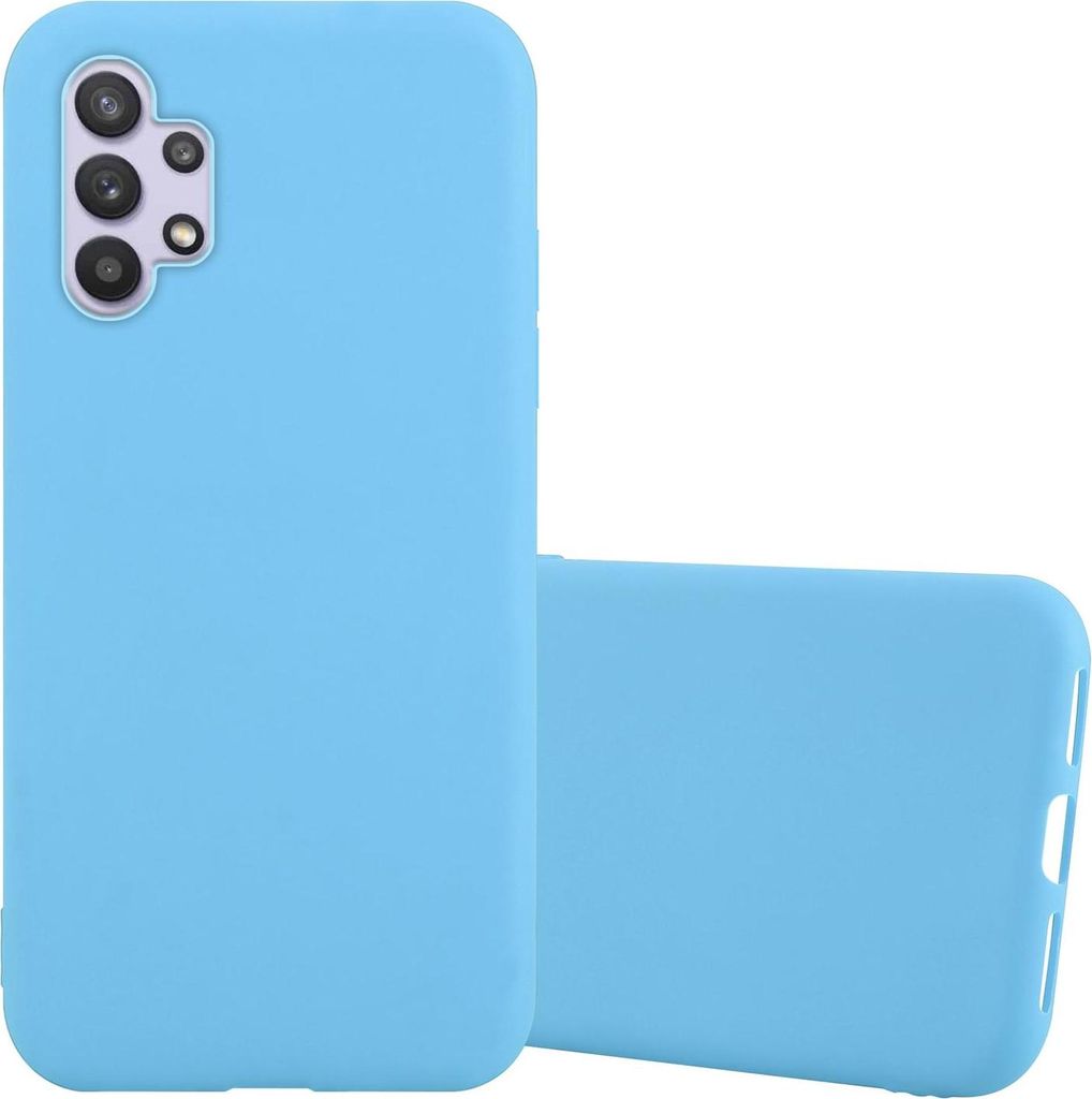Cadorabo Hülle für Samsung Galaxy A32 5G Schutzhülle in Blau Handyhülle TPU Silikon Etui Case Cover