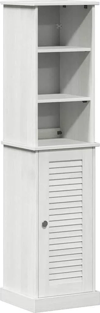 vidaXL Set VIGO Mobili Bagno Salvaspazio Marrone Bianco 150cm