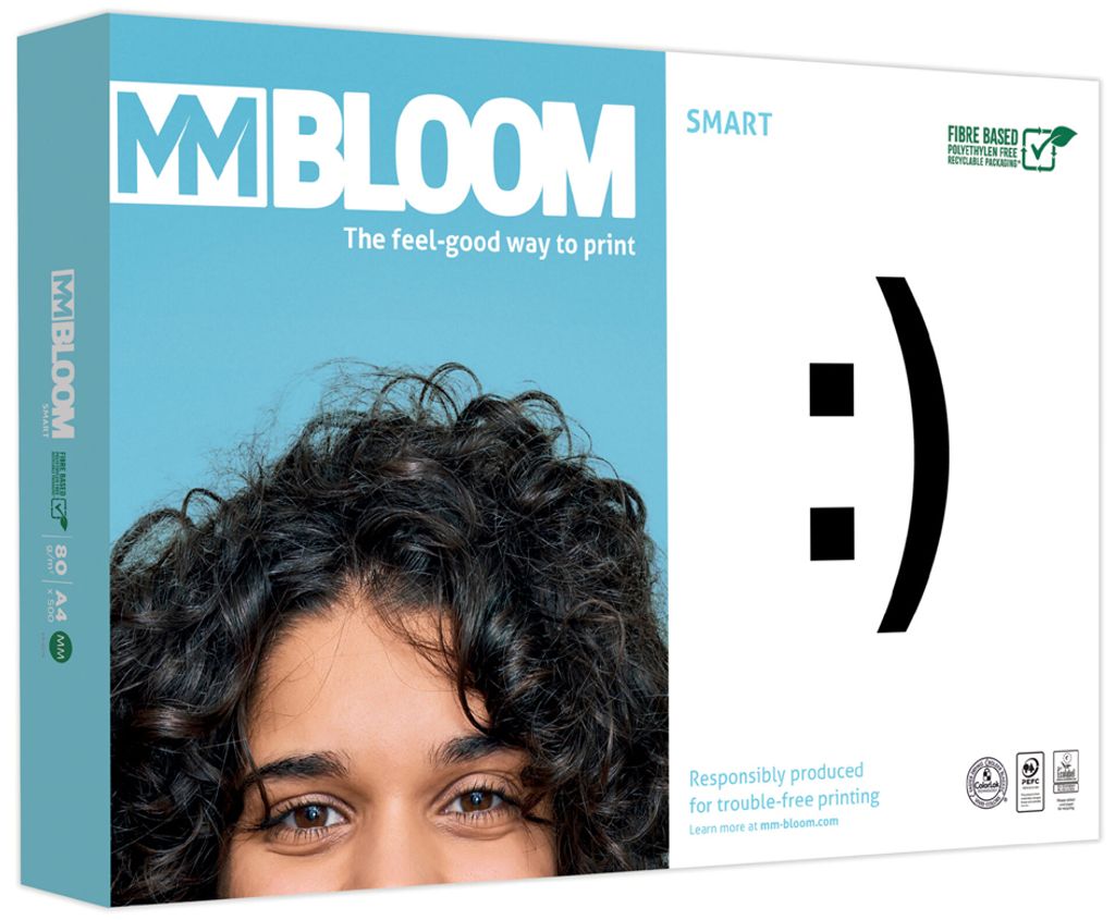 BLOOM Multifunktionspapier SMART A4 80 g/qm weiß 500 Blatt Produktbild 
