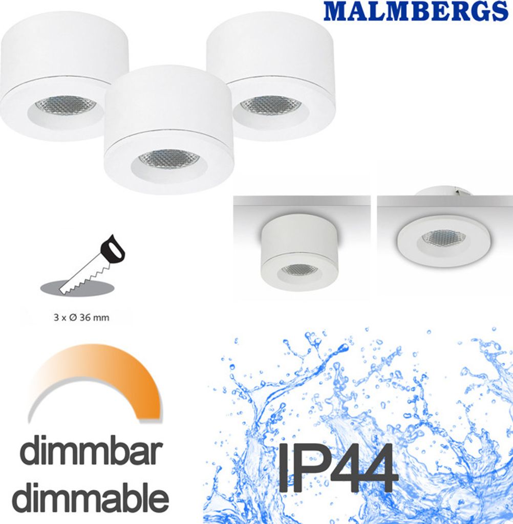 A collage of product images and marketing graphics for LED spots.