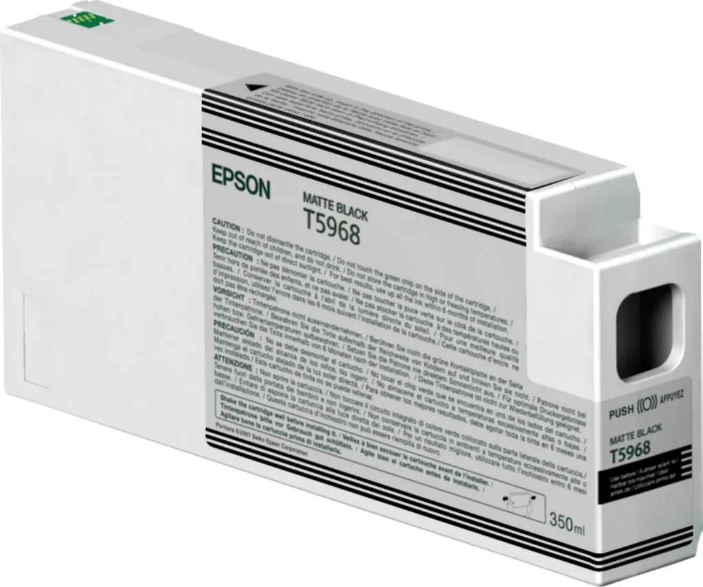 Epson T5968 Noir Mat 350ml Cartouche Originale Haute Capacité T5968