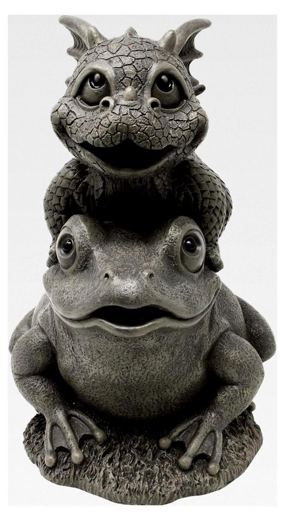 Gartenfigur Drache - Modell Frosch - Fantasy Dekofigur