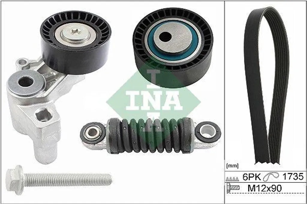 Kit Courroie Accessoire Crantée pour Peugeot 206 306 406 et Partner