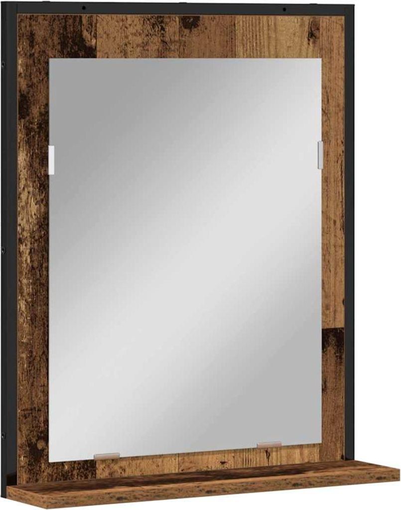 vidaXL Spiegel, gerecycled hout, 50 x 12 x 60 cm, glas en Productafbeelding 