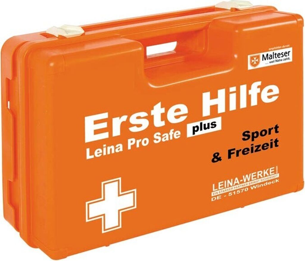 LEINA-WERKE Erste-Hilfe-Koffer Pro Safe plus Sport & Freizeit DIN 13169 orange