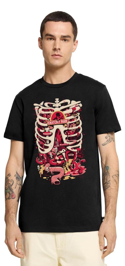 Spreadshirt Rick and Morty Anatomy Park Vergnügungspark Gruselpark Männer Premium T-Shirt, XXL, Schwarz