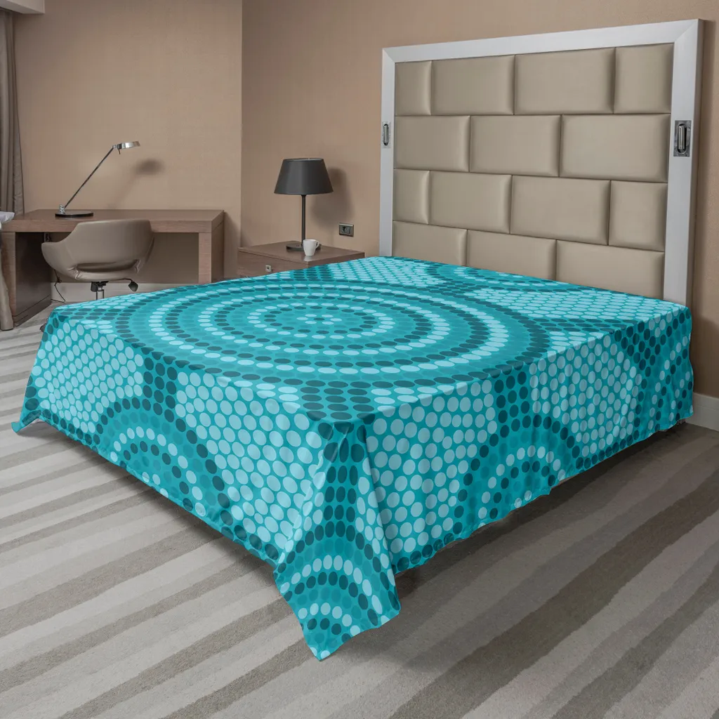 Drap de lit 1 pièce bleu sarcelle pour décoration de chambre zen