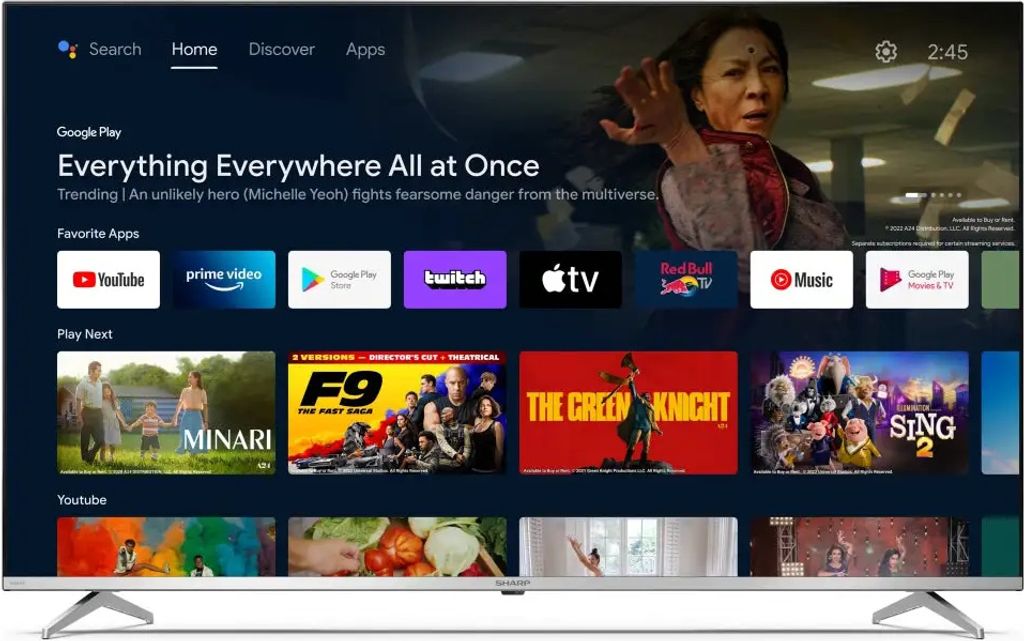Sharp 55FP1EA 4K UHD Quantum Dot Android TV 139 cm (55") Produktbild 9