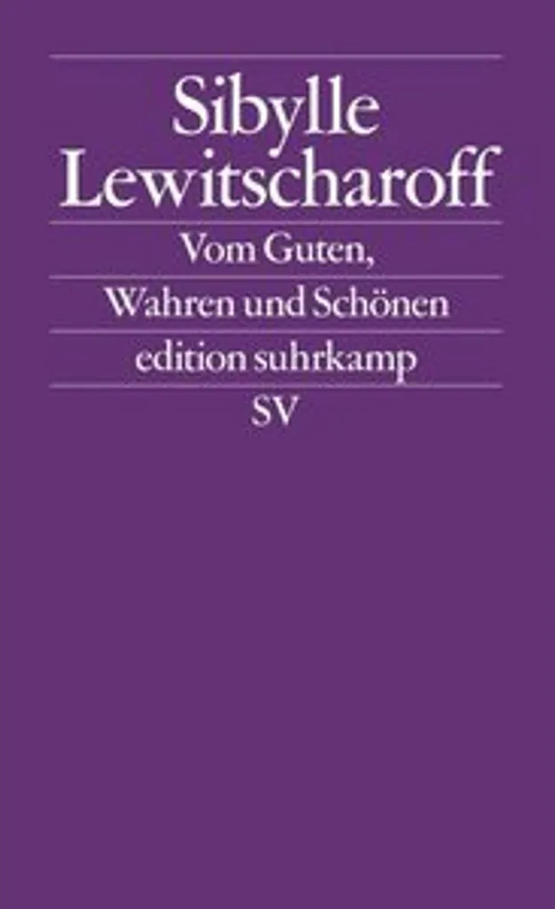 Vom Guten Wahren und Schönen Livre Philosophie Allemand Texte Clair