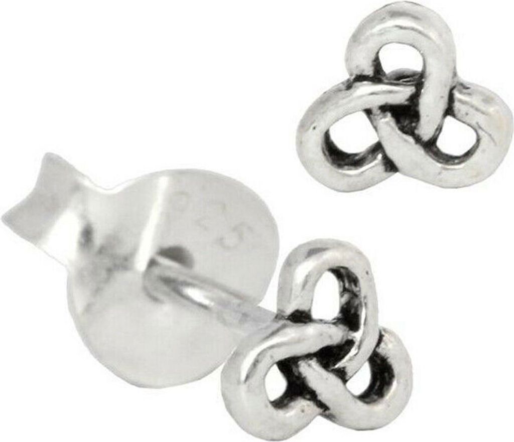 Ohrstecker keltischer Knoten sehr klein 925er Silber