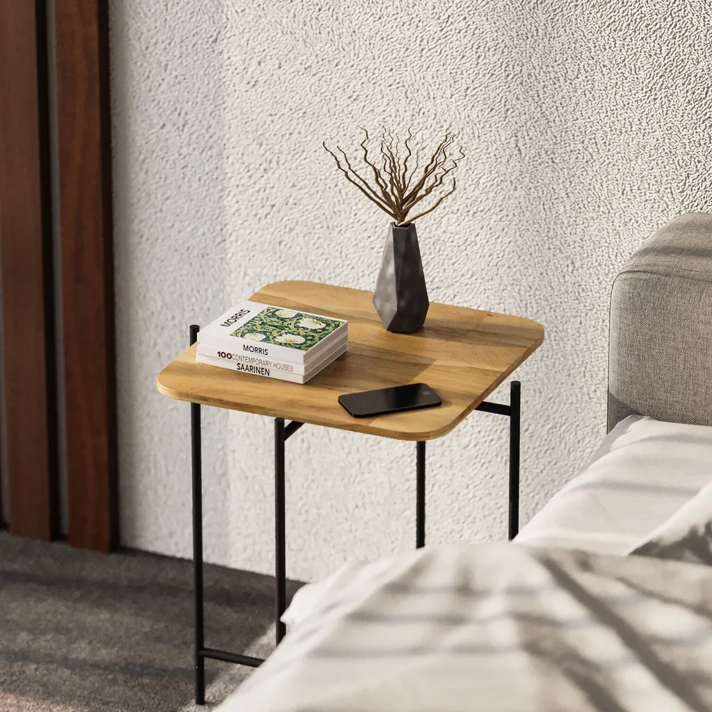 Table basse noire Shb-005 en 100% bois : qualité et design durable - 3