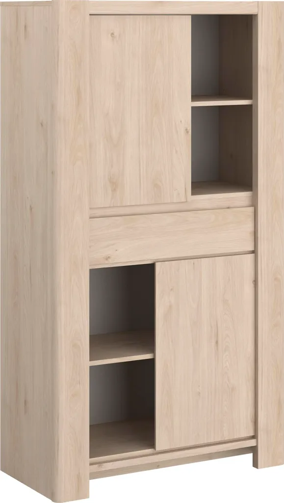 Buffet bas de cuisine Porto 90cm chêne clair avec tiroir de rangement