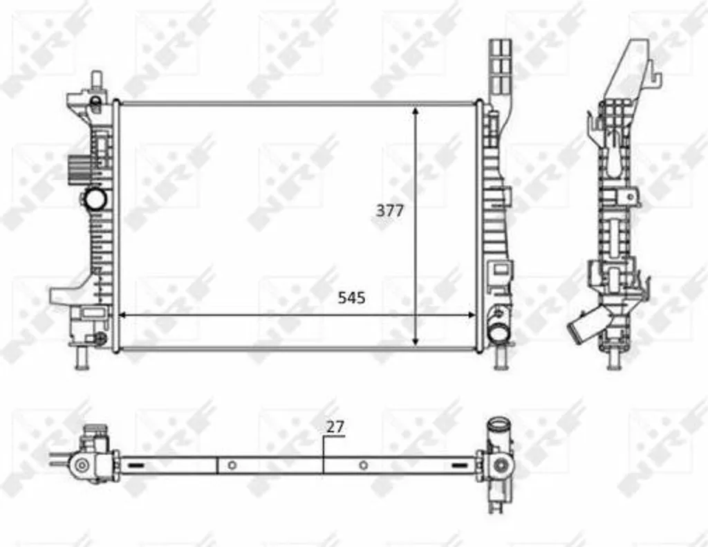 Radiateur Moteur Aluminium NRF 58284 compatible Ford C-Max et Kuga II
