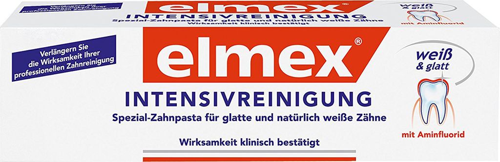 Elmex intenzívne čistenie hladký a biely proti zubnému kazu Obrázok produktu 