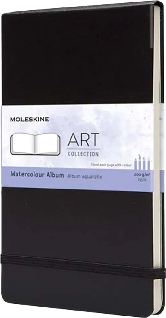 Album Aquarelle Moleskine Noir PF4690 : Carnet de Dessin pour Artistes