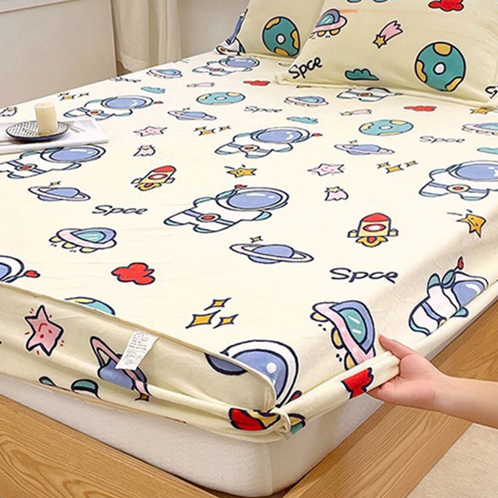 360Home Fleece Spannbetttuch Kinder kuschelig Bettlaken Spannbettlaken Beige 120*200cm