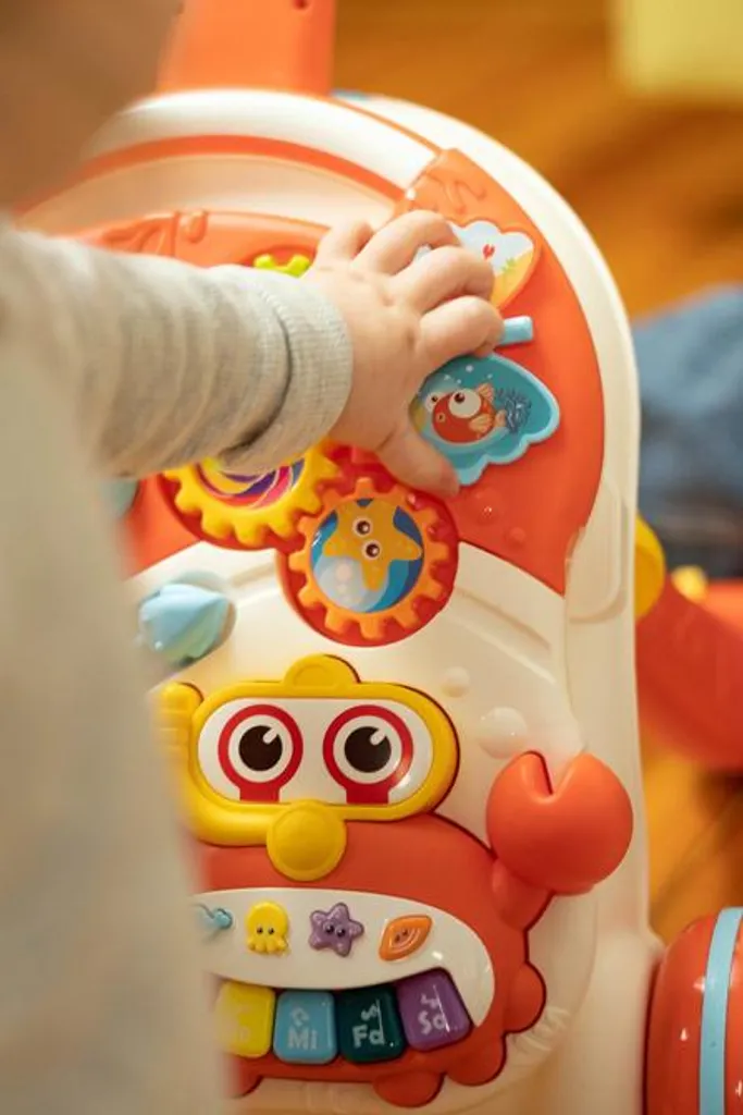 Pousseur bébé interactif TOYZ rose 2en1 table activités modulable - 15