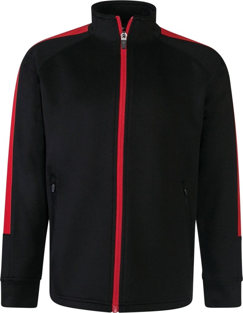 Finden & Hales - Trainingsjacke für Kinder RW9002 (128) (Schwarz/Rot)
