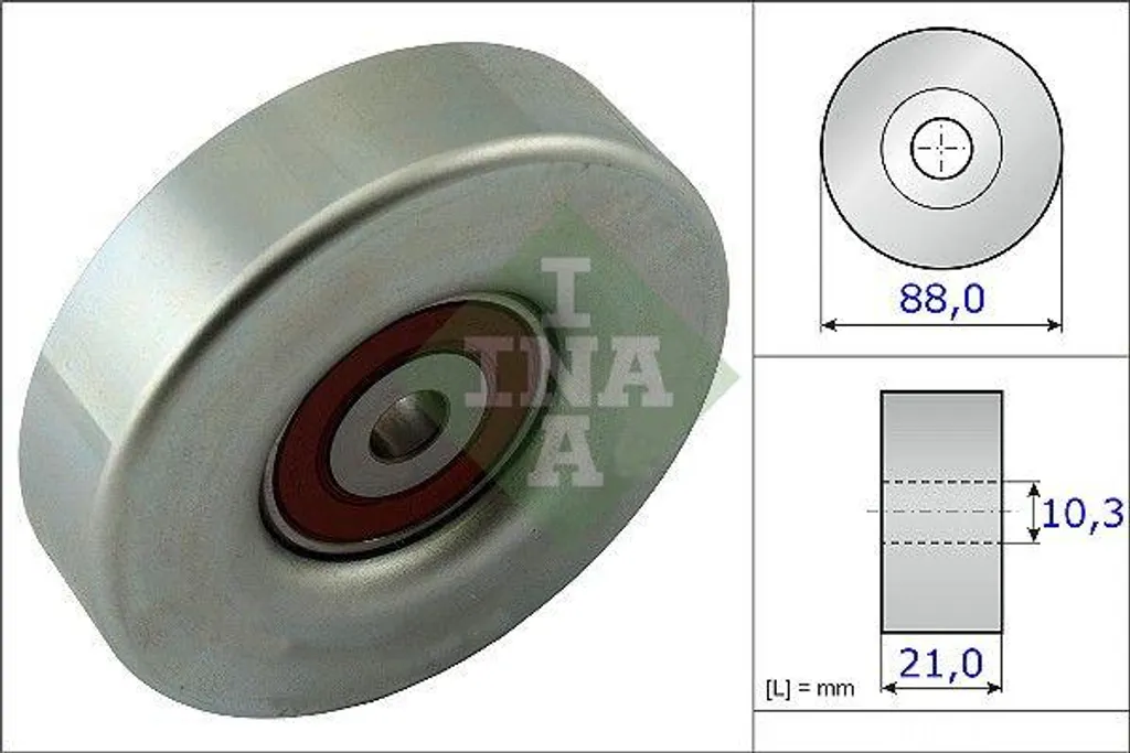 Galet de Guidage INA 532061810 pour Courroie de Toyota Yaris - Qualité OE