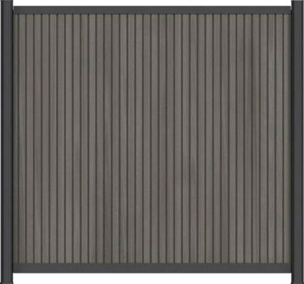 Zaun Hauptelement Konsta Verto WPC co-extrudiert Rhombus ohne Pfosten 186,5 x 180 cm grau