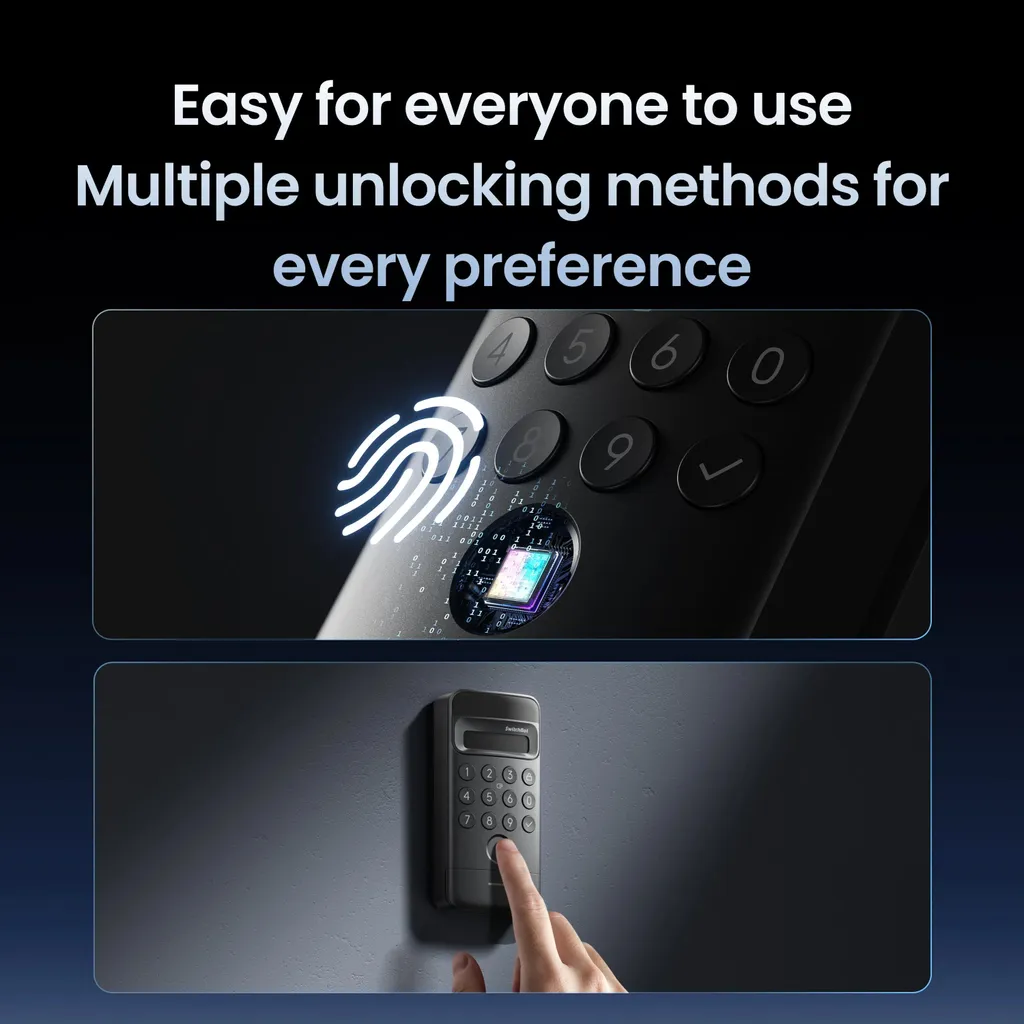 SwitchBot Keypad Vision Noir - Clavier à Code avec Caméra de Sécurité - 13