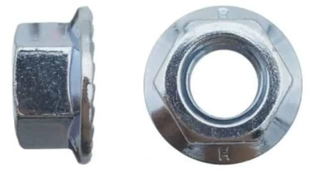 50 Écrous Hexagonaux à Embase Crantée M16 DIN 6923 Acier Zingué D-Work