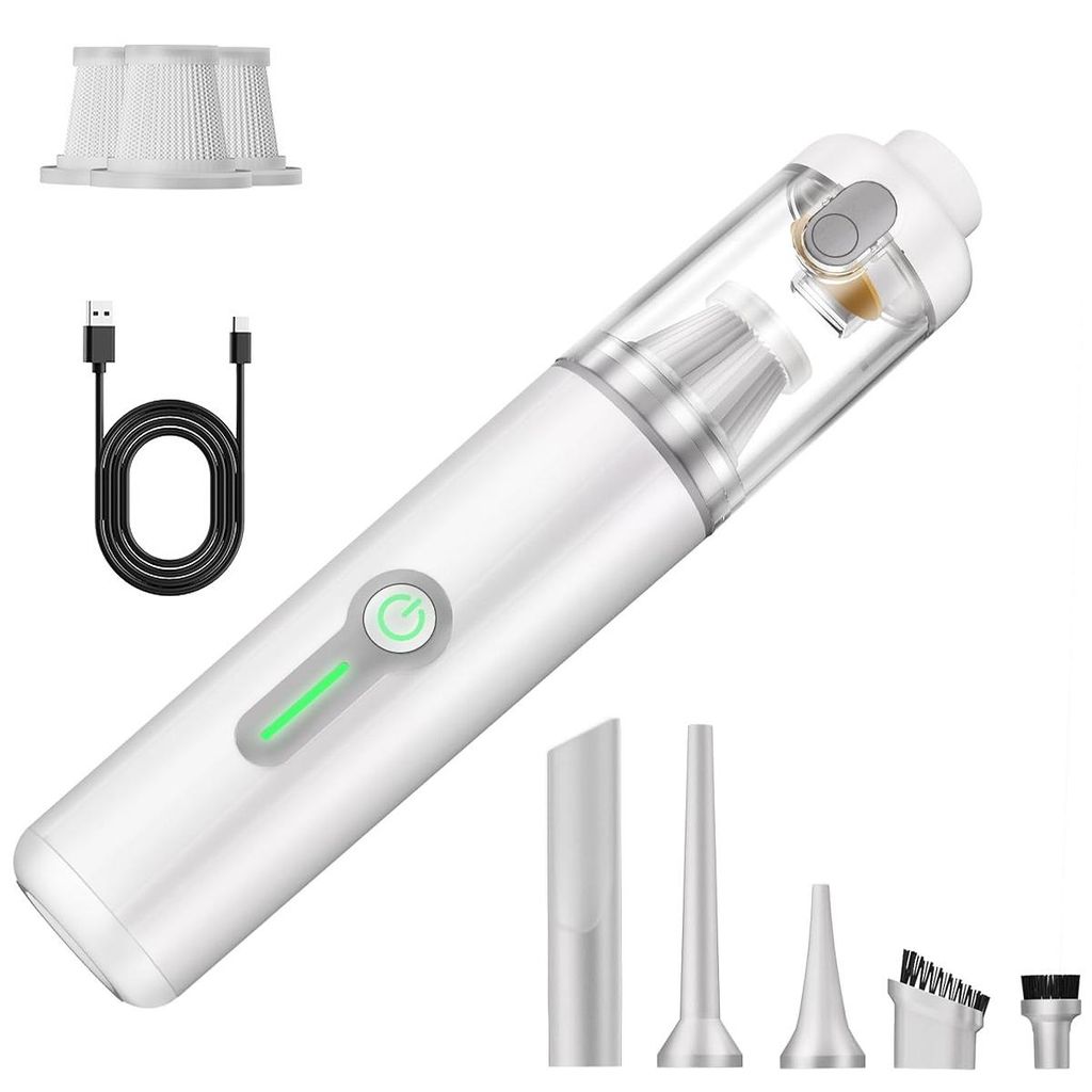 Kabelloser 4-in-1 Handstaubsauger, Autostaubsauger 20.000 Pa mit HEPA-Filter, Saugen, Blasen, Aufpumpen, für Zuhause, Büro & Camping